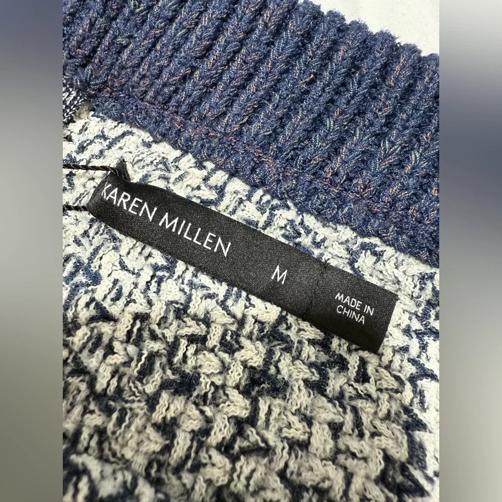 Karen Millen Tweed Knit Military Trim Top Size XS And Chain Detail Skirt Size M‎